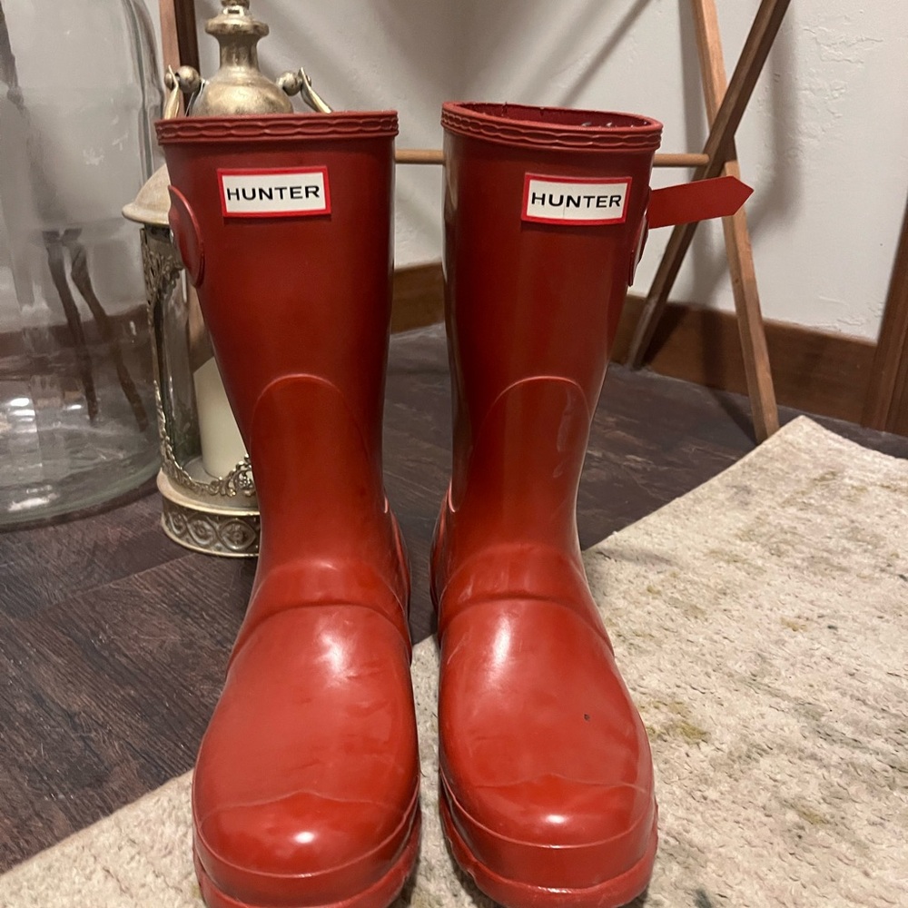 Hunter Bold Red Waterproof Boots
